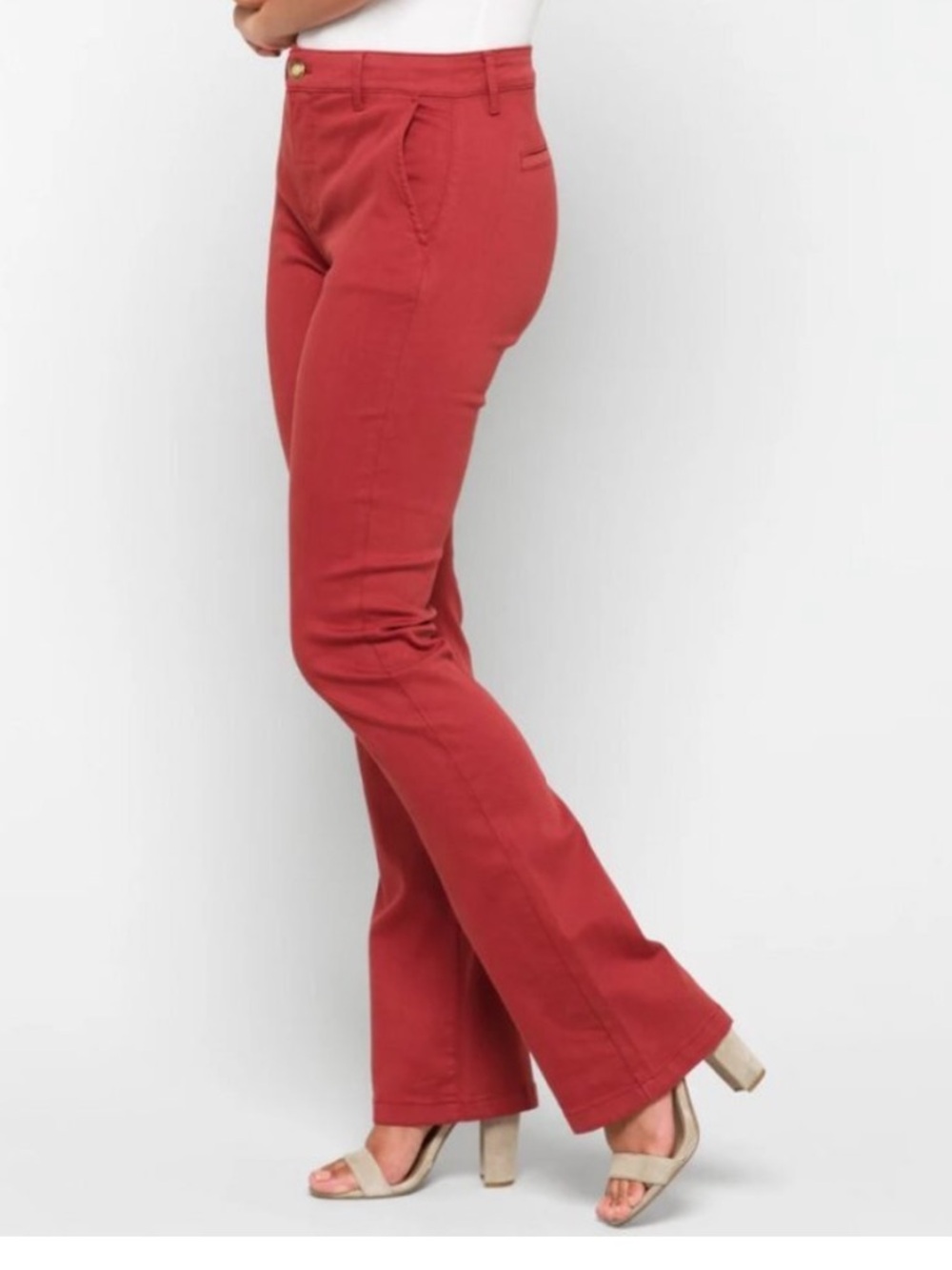 Cosmic Blue Love Cotton Lyocell Blend Women's Slim Bootcut Pants Size 27 | NWT! - Picture 2 of 10